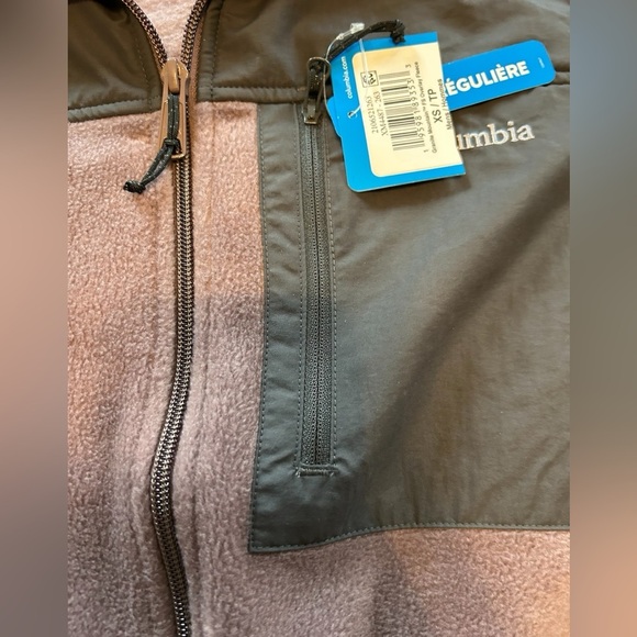 Columbia Men’s Granite Steens Mountain Overlay Fleece Jacket Black/Plum XM4487. - Picture 5 of 12